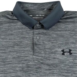 Under Armour The Performance Polo Golf Shirt Solid Grey Casual Mens Size XL